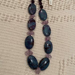 Chan Luu River Jasper and Amethyst Necklace